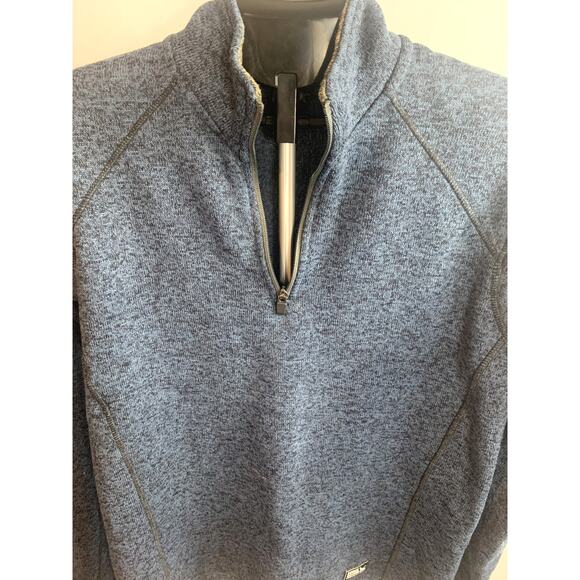 Eddie Bauer Men's Medium Navy Pullover 3/4 Zip - Picture 3 of 9